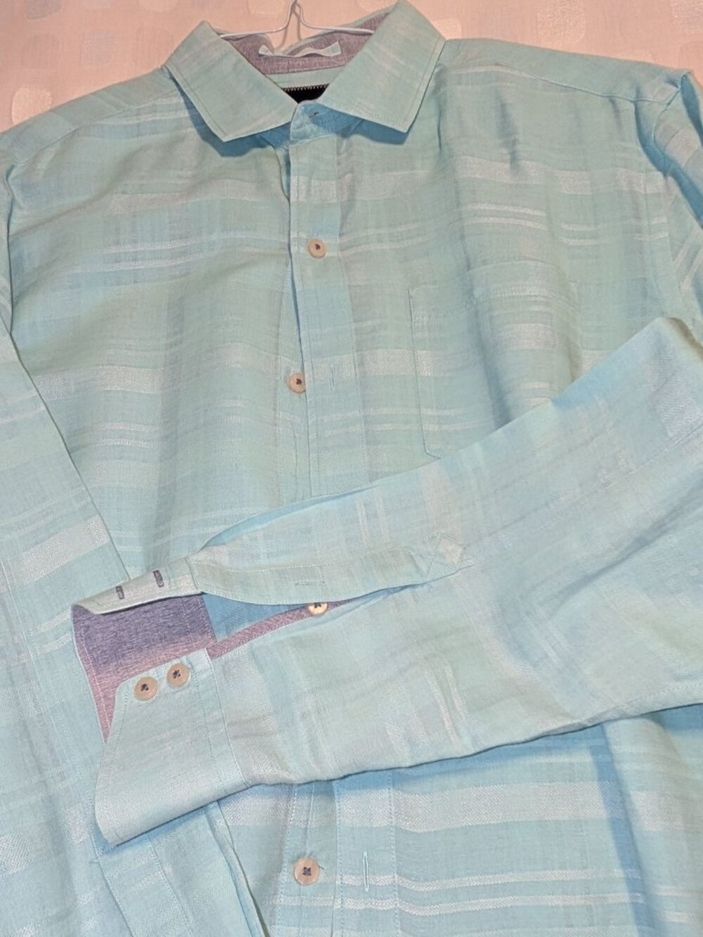 TOMMY BAHAMA linen/cotton Men's long-sleeve, Size L, VG COND!! - Picture 4 of 5